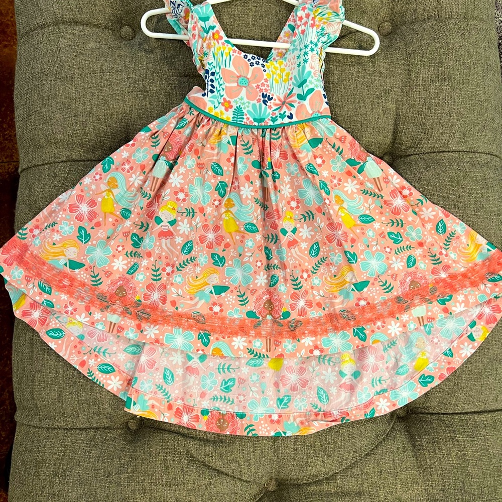 EUC Wildflowers sleeveless‎ cross back dress